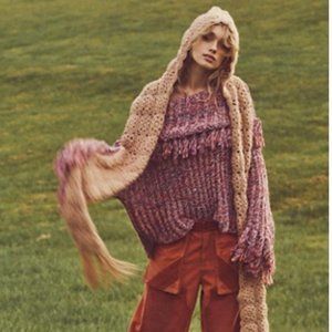 Hooded crochet scarf by Free People